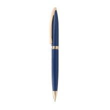 2021 Neues Produkt elegenter Metal Pen Royal Blue mit Roségold -Trim -Metal -Ball -Stift -Logo für Männer und Frauen